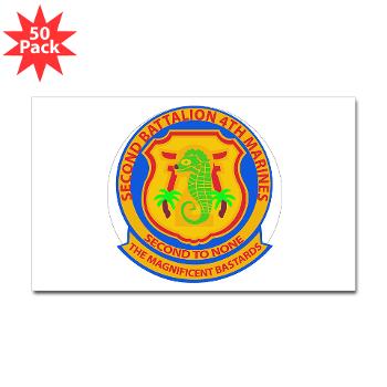 2B4M - M01 - 01 - 2nd Battalion 4th Marines - Sticker (Rectangle 50 pk) - Click Image to Close